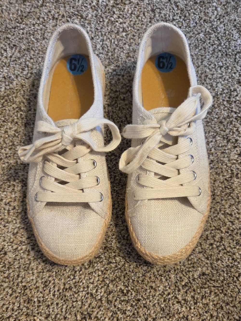 Tommy Bahama Cream Canvas Espadrille Sneakers